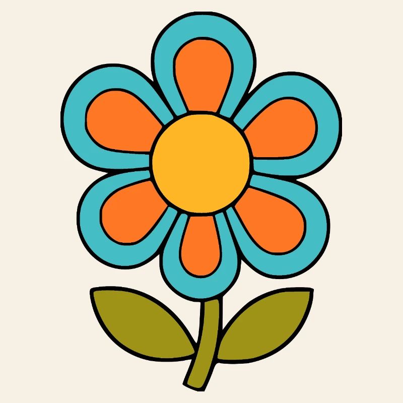 70s flower pattern retro flowerpower