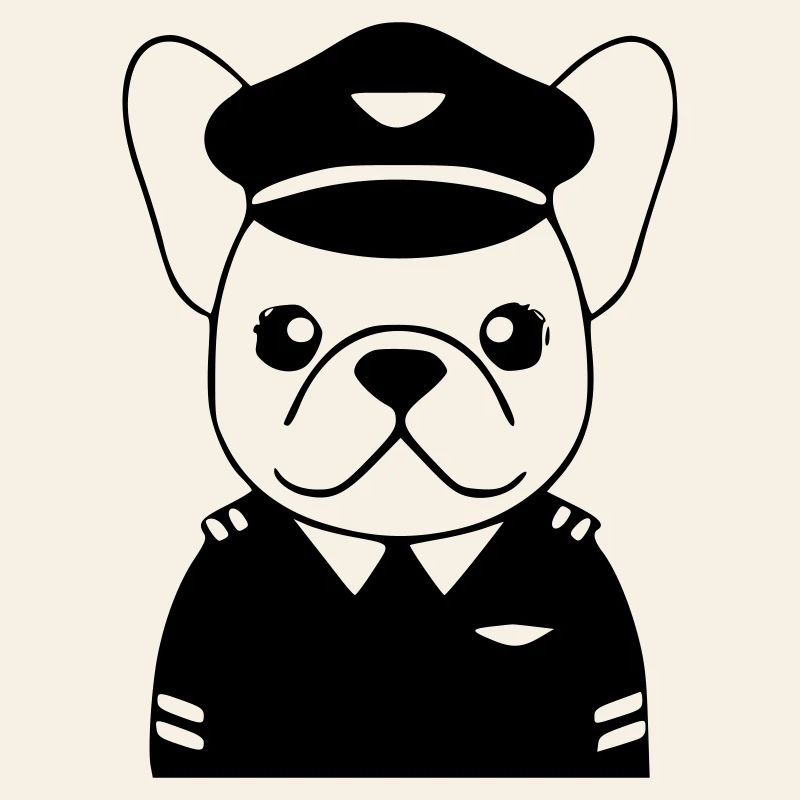 Frenchie Pilot Uniform Black