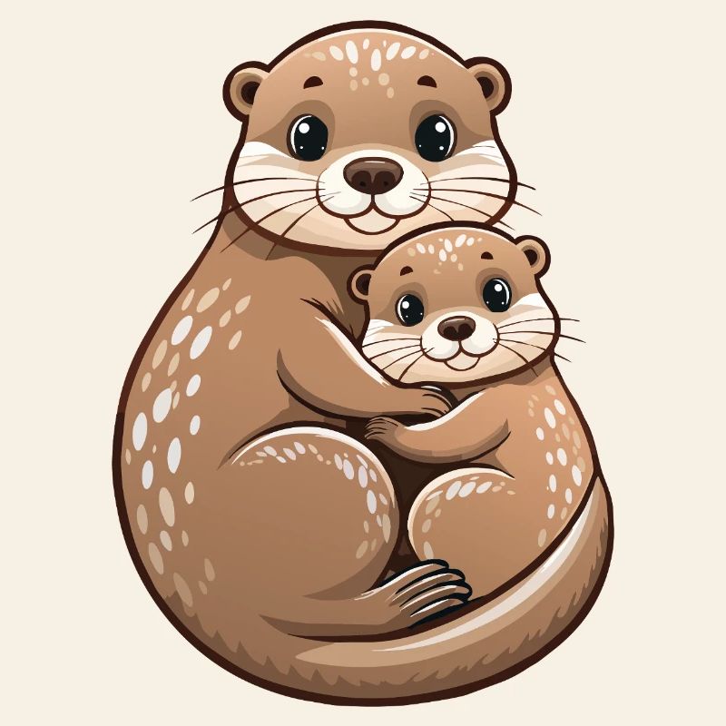 Mutterotter mit Jungtier