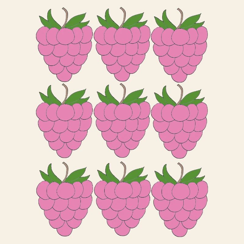 Raspberry Grid Pattern