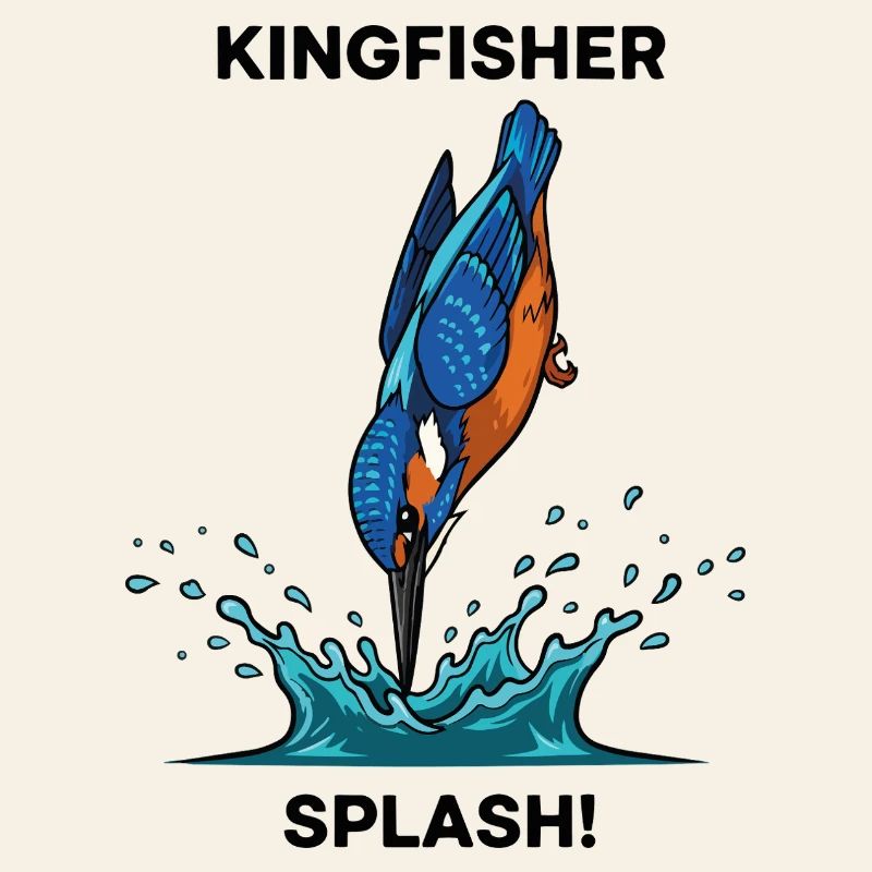 Martin-pêcheur Splash Kingfisher Rivière