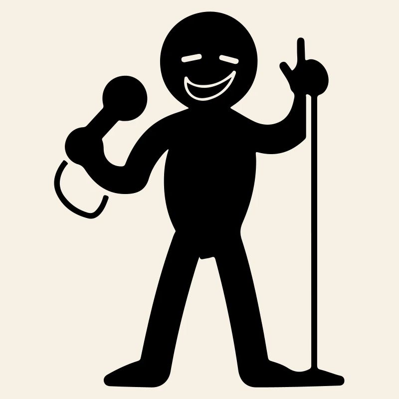 Sänger mit Mikrofon