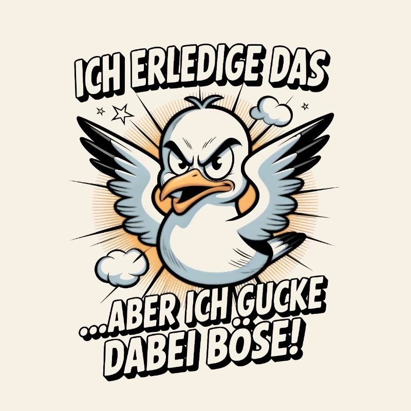 Ich erledige das  Möwe Witziger Vogel