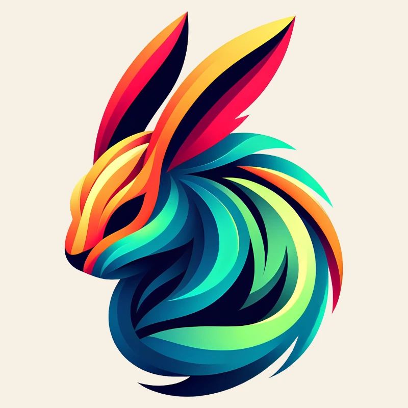 Lapin Couleur Éclatante