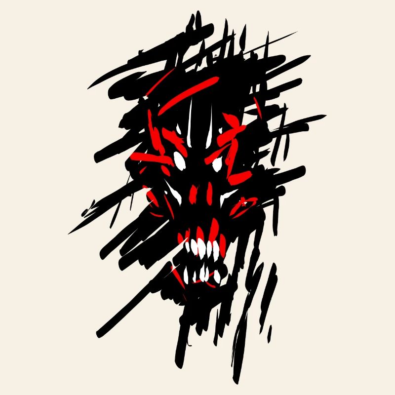Devil horror graffiti