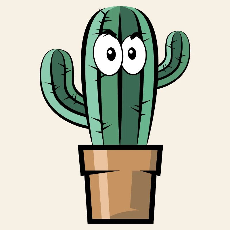 Comic Cactus Symbol Gift Idea Comic Fun Cactus