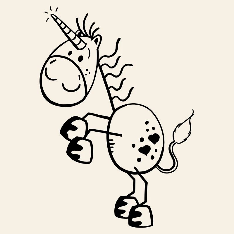 Bande dessinée drôle de licorne