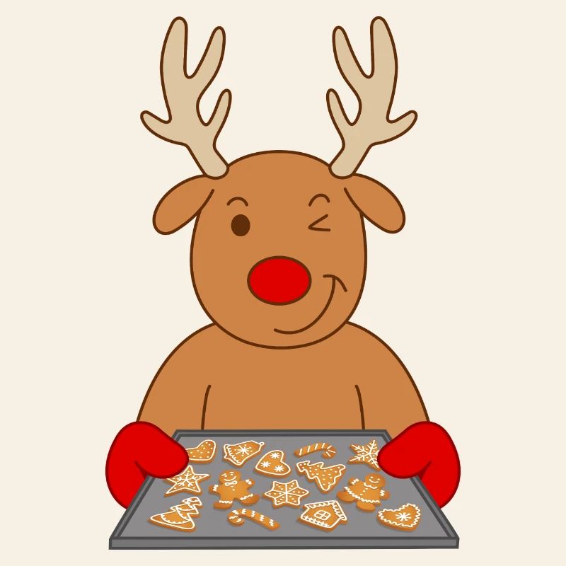 Reindeer Christmas biscuits Baking cookies