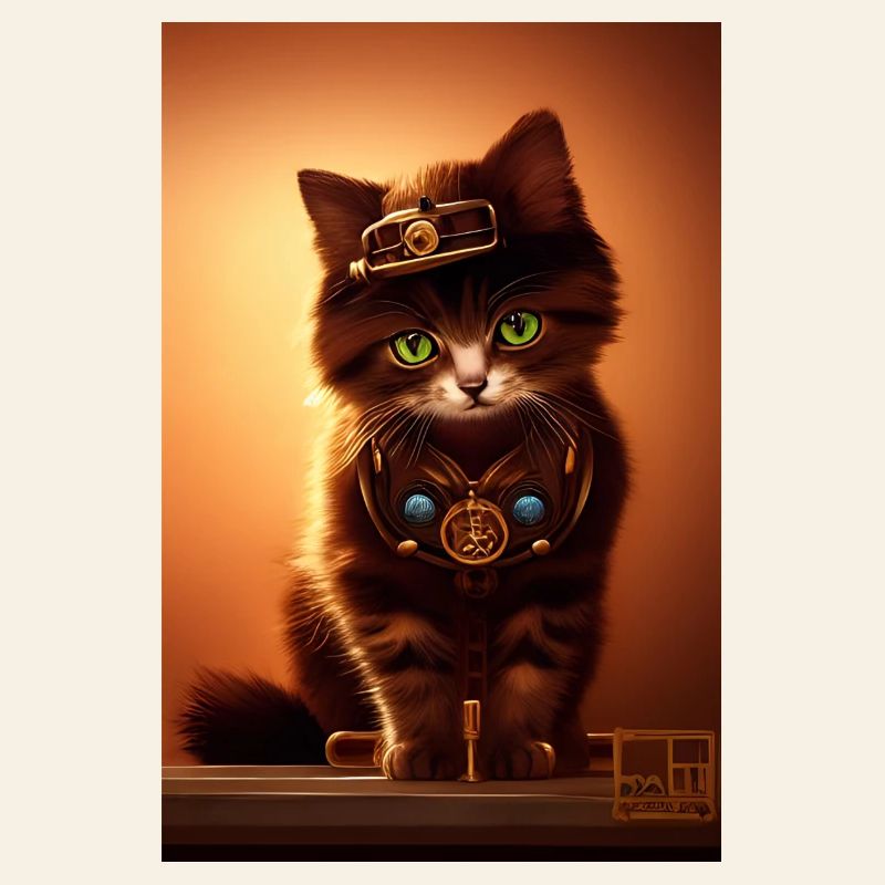 Cat Steampunk Style