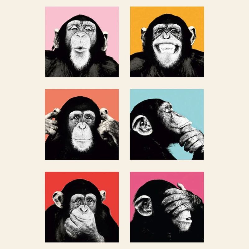 Pop-Art Affe Farbexplosion