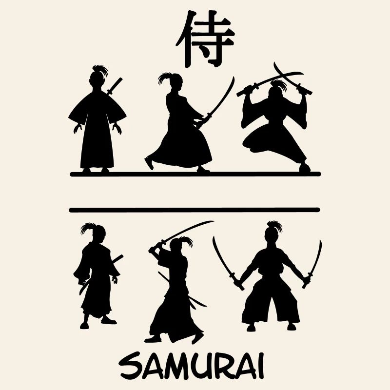 Samurai with swords