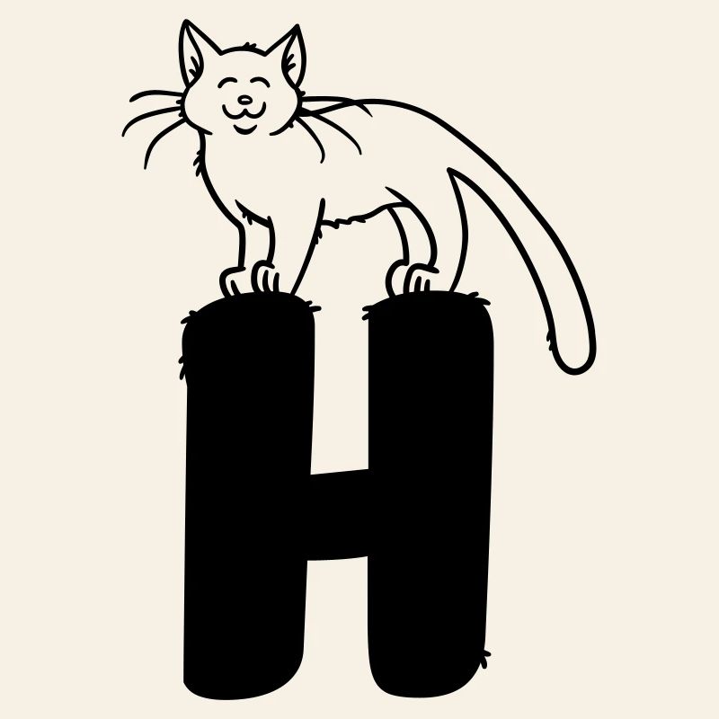 Lettre H chat