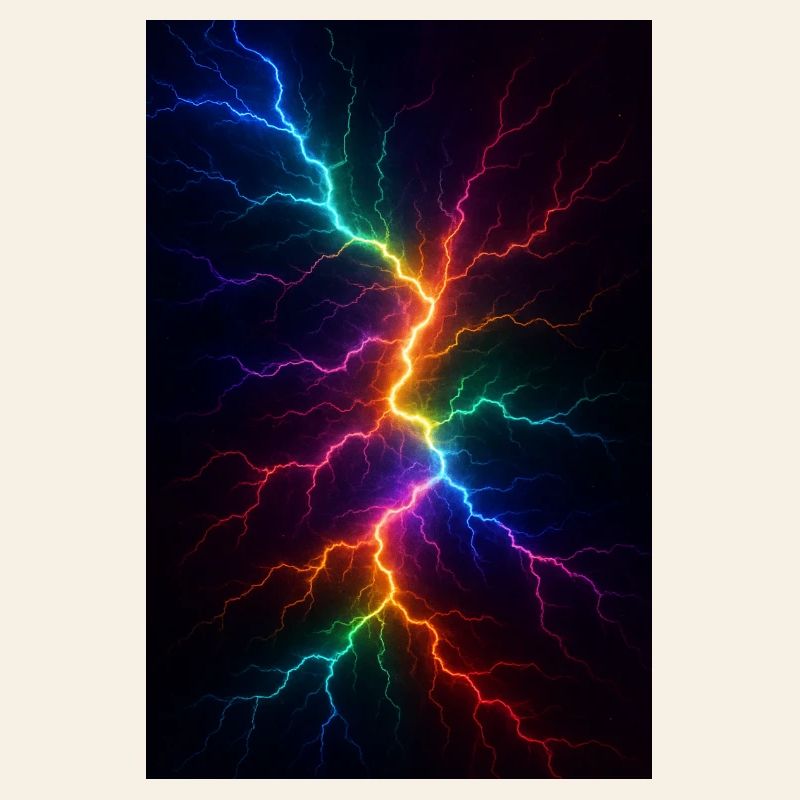 Regenbogen Blitzsturm
