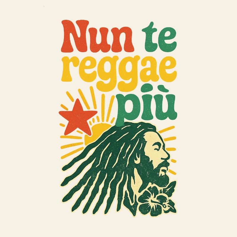 Design reggae rasta avec un message positif
