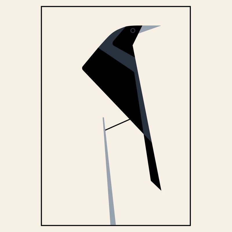 Abstrakte Ibis-Silhouette