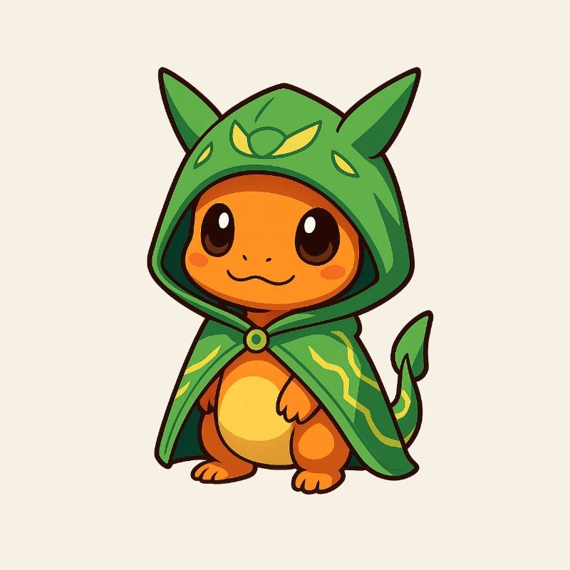 Petit dragon en cape de sorcier
