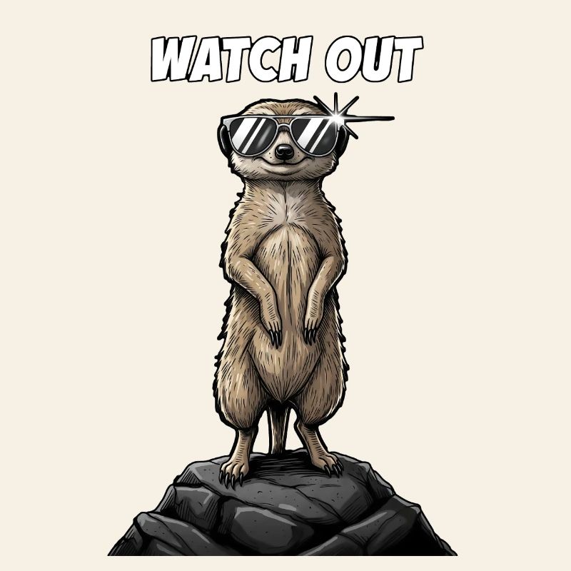 Design cool avec des suricates, attention !