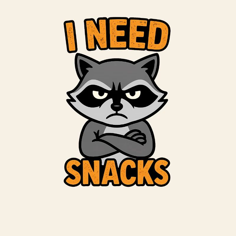 Grummelnder Waschbär I need Snacks