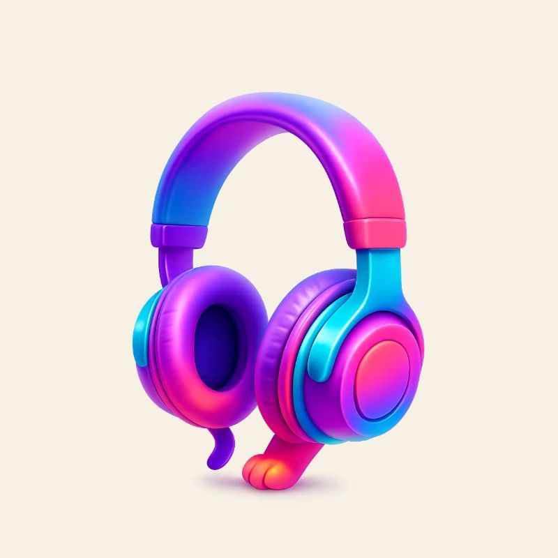 Neon Gradient Kopfhörer