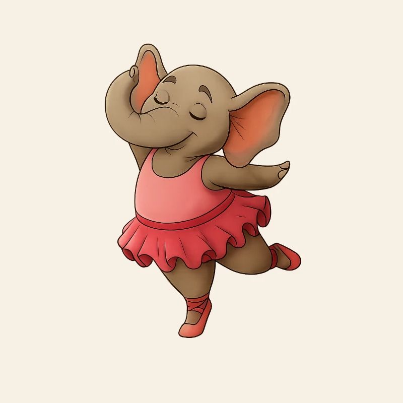Dancing elephant in tutu