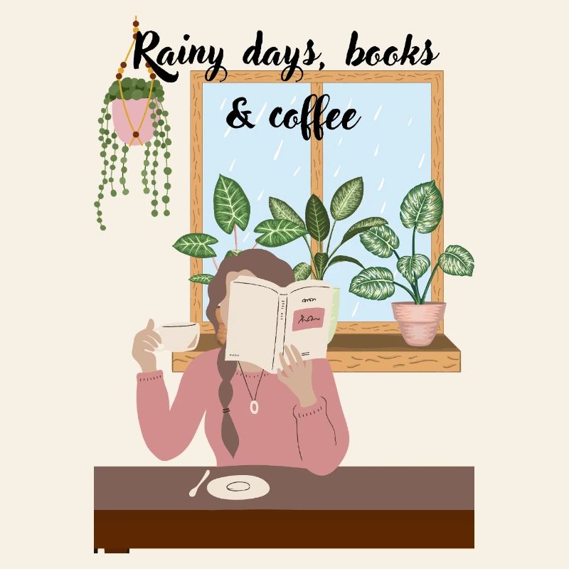 Cuddle days reading with coffee