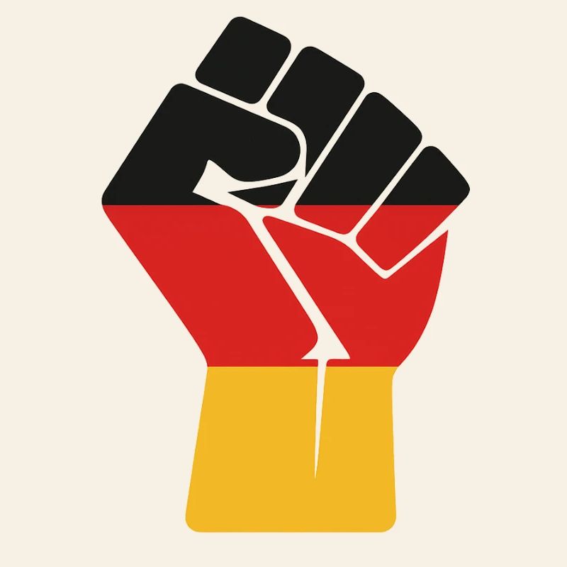 Flaggenfaust Kraft der Einheit