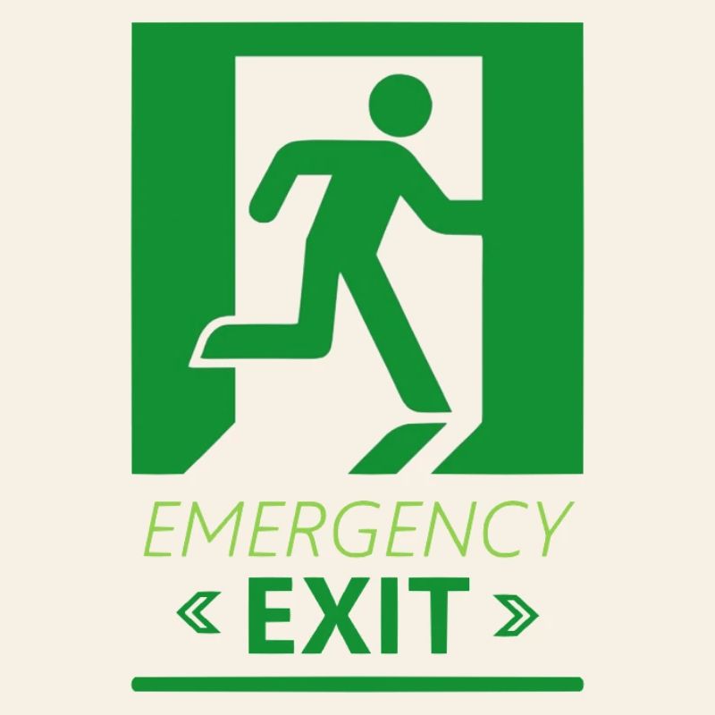 Emergency Exit Basic Green