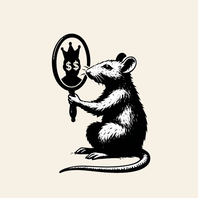 Rat devant le miroir