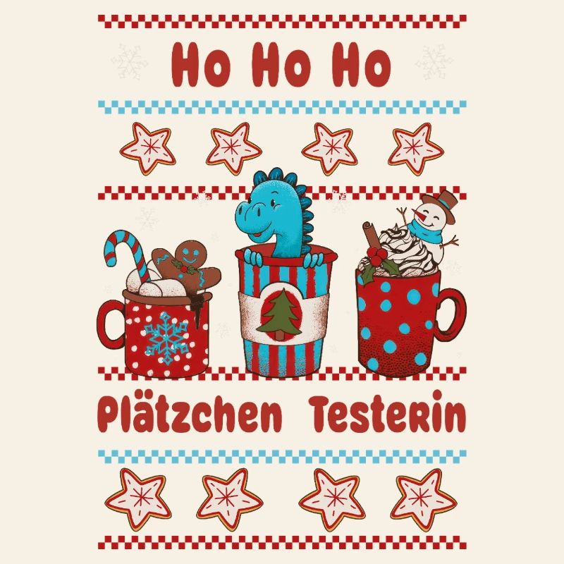 Hohoho cookie tester with funny dinosaur