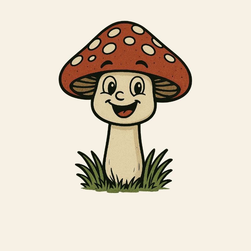 Dessin animé de champignon drôle