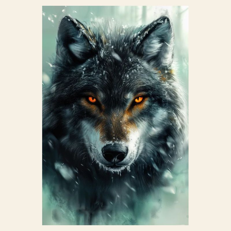 Illustration eines Wolfes