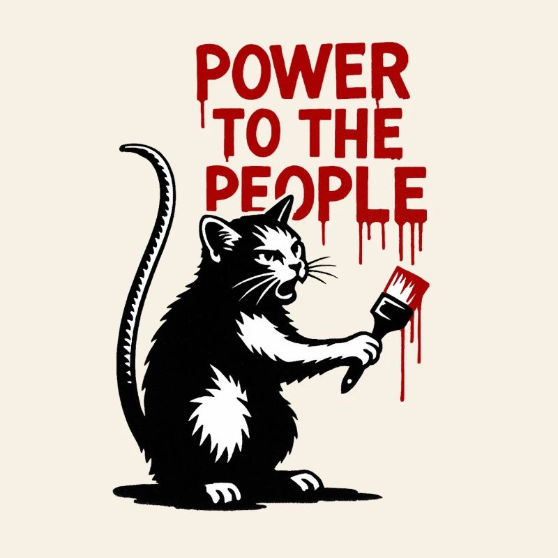 GraffitiKatze Rote Botschaft