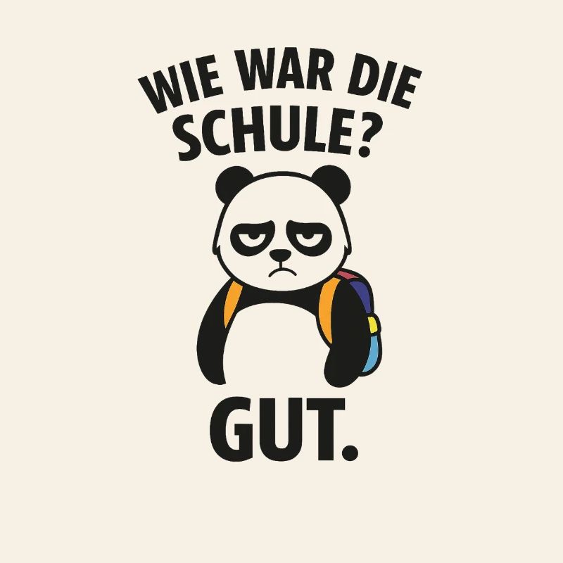 Panda with backpack school question
