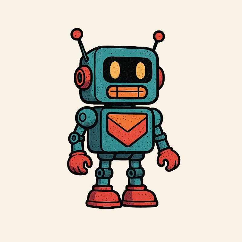 Retro Robot Letter Holder