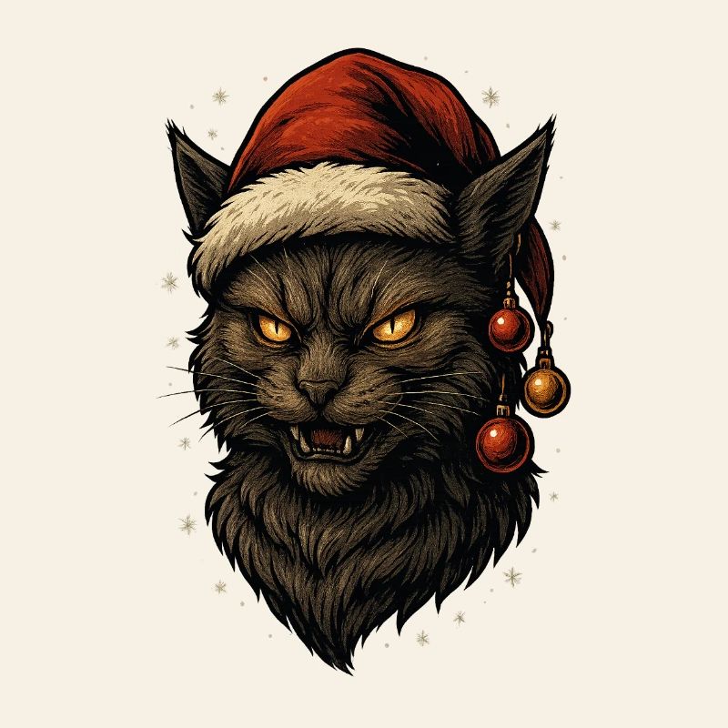 Schwarzer Weihnachtskater