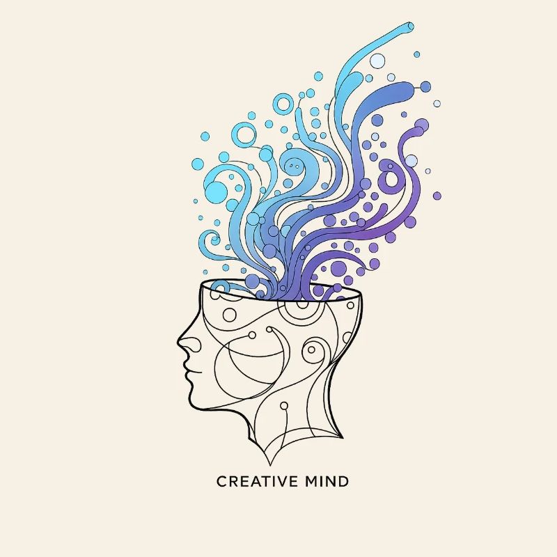 Creative Mind – Abstract Brain Illustration
