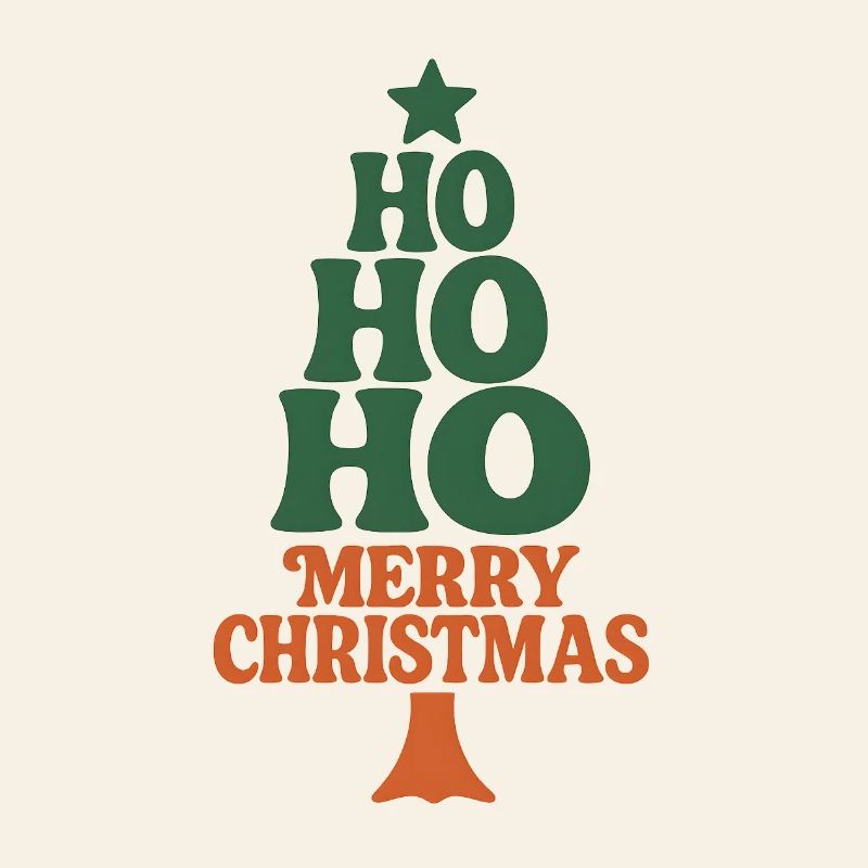 Hohoho Hippie 70s Retro Christmas