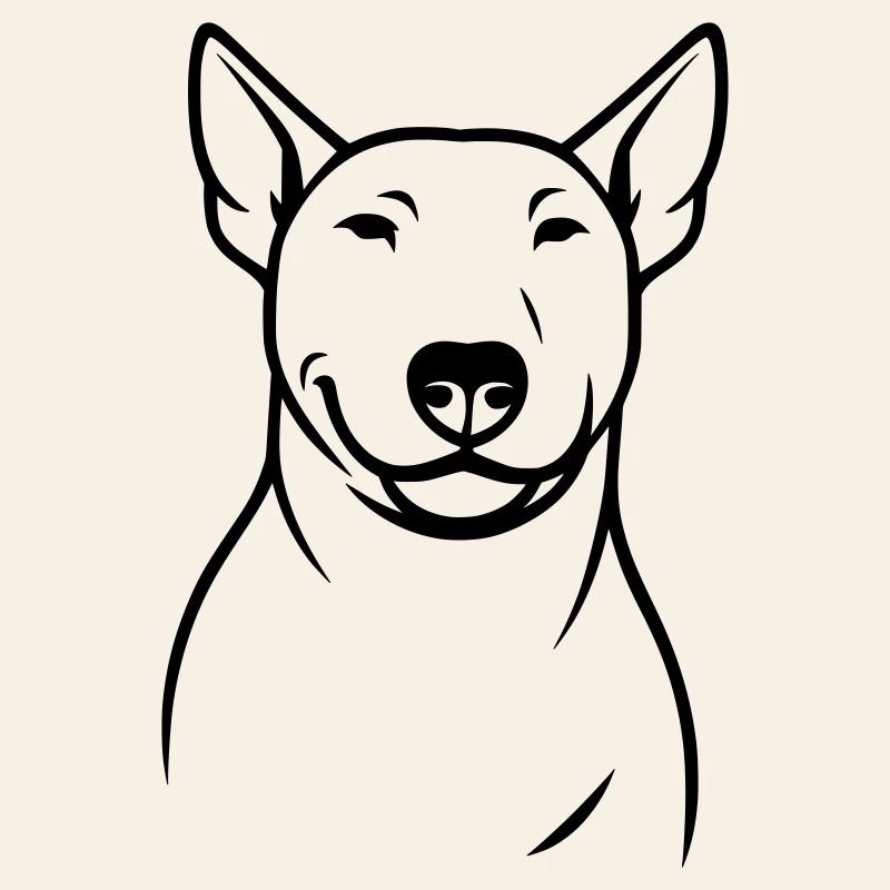 Silhouette stylisée du Bull Terrier