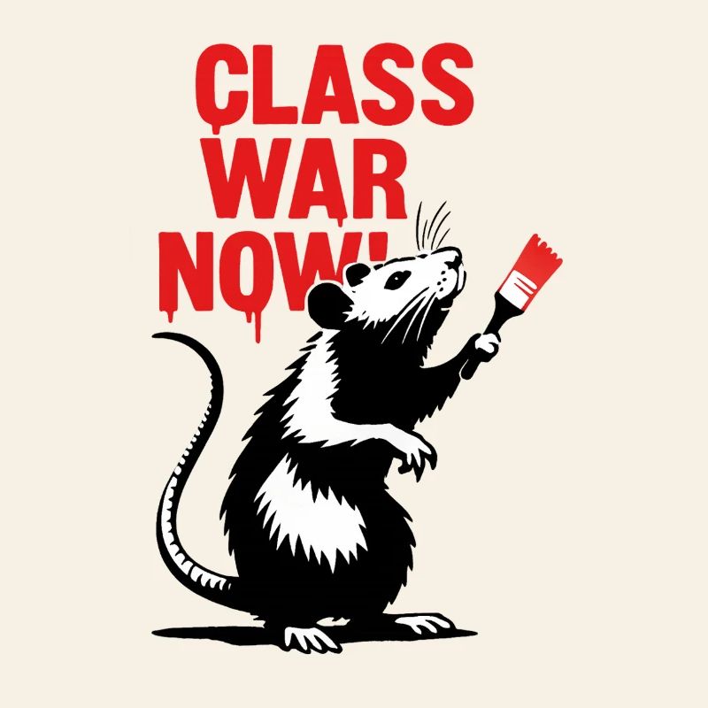 Provocative rat graffiti