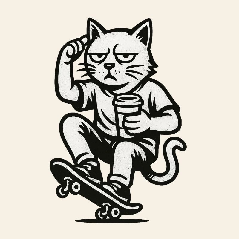 Grim Skate Cat