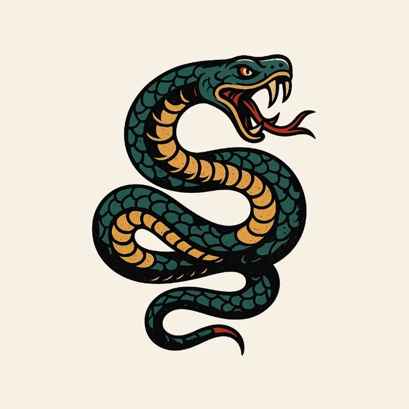 Cobra in Turquoise Gold Pattern