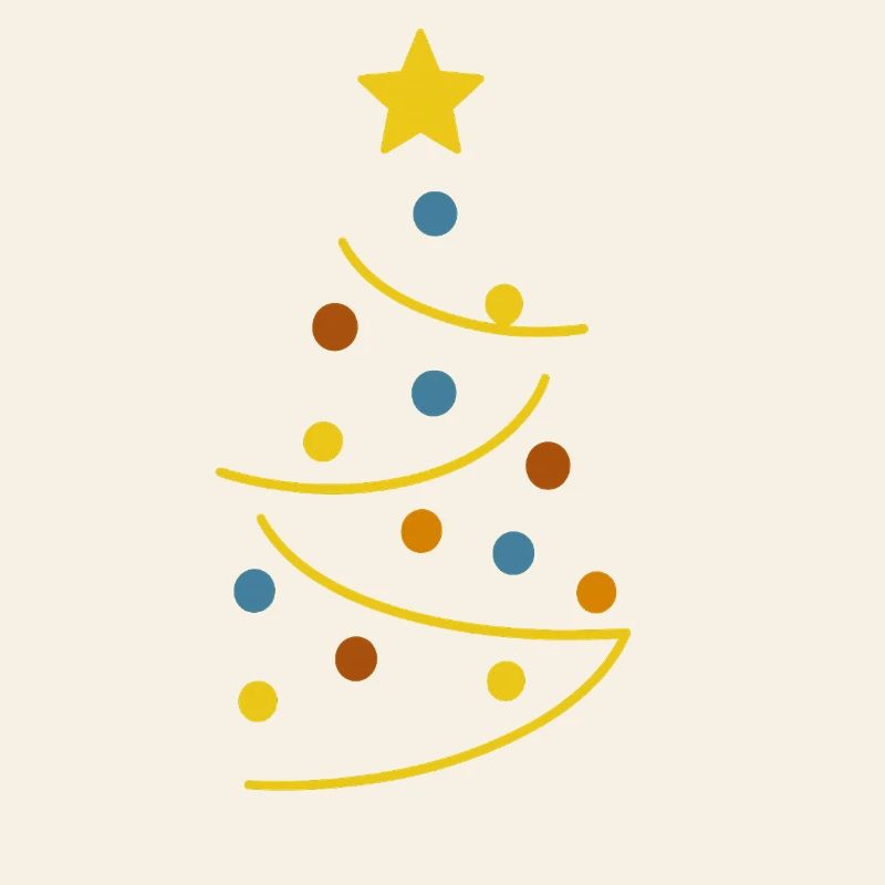 Arbre de Noël coloré et graphique