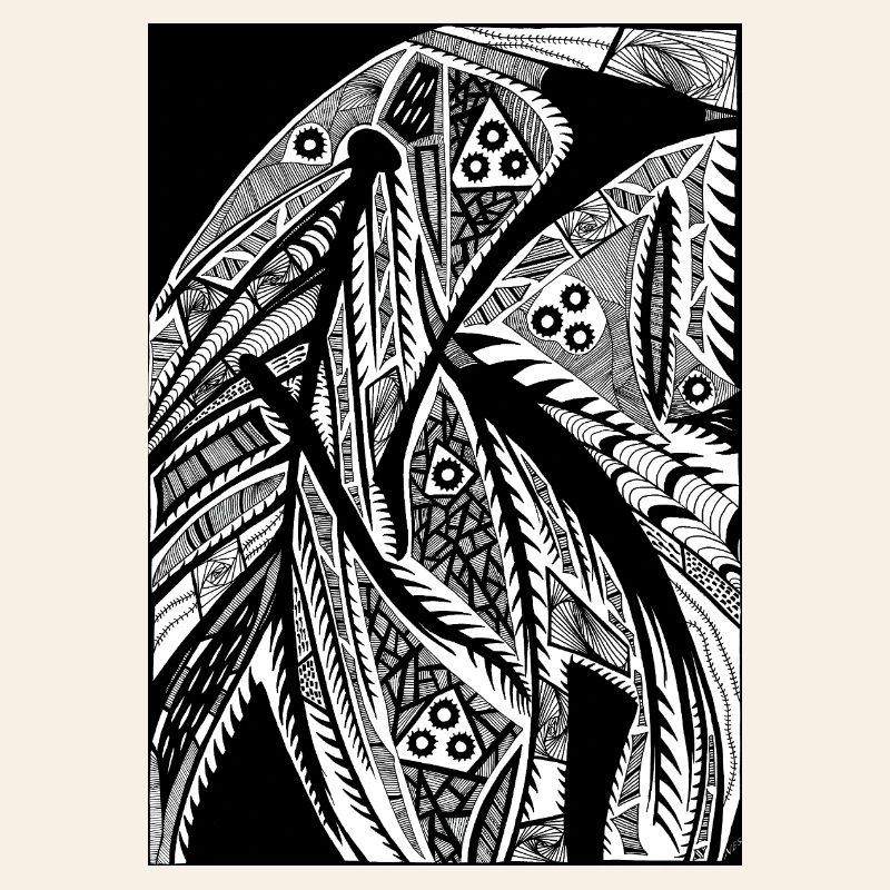 Black and White Abstract Design No. 2