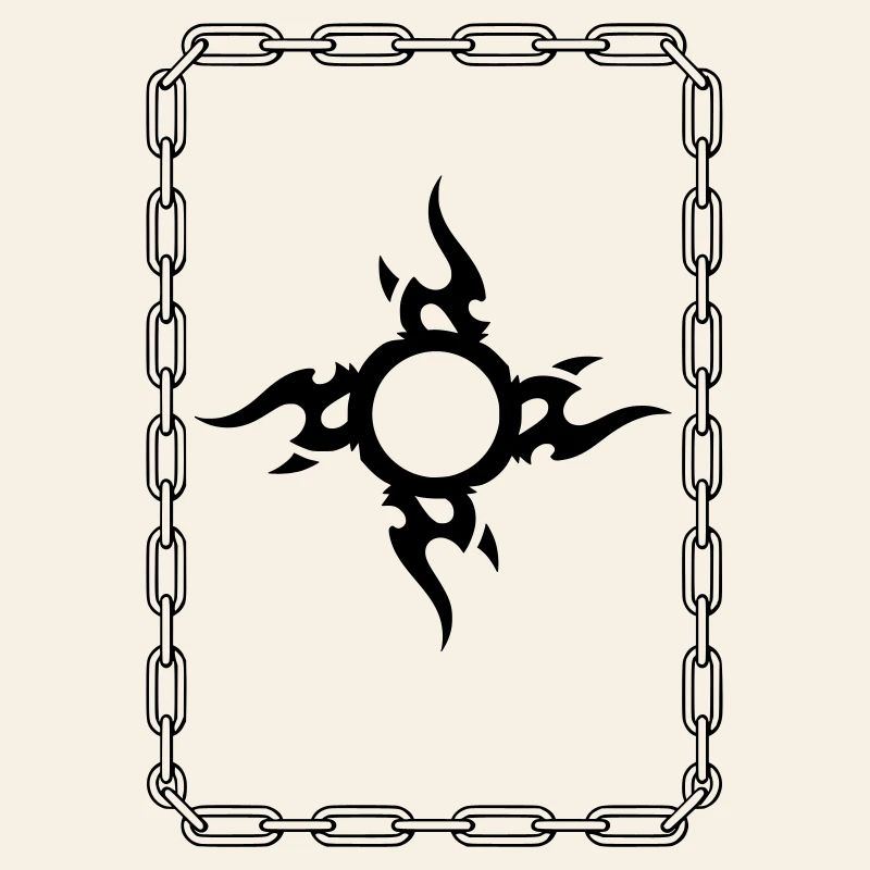 Black Tribal Surrounded Chain
