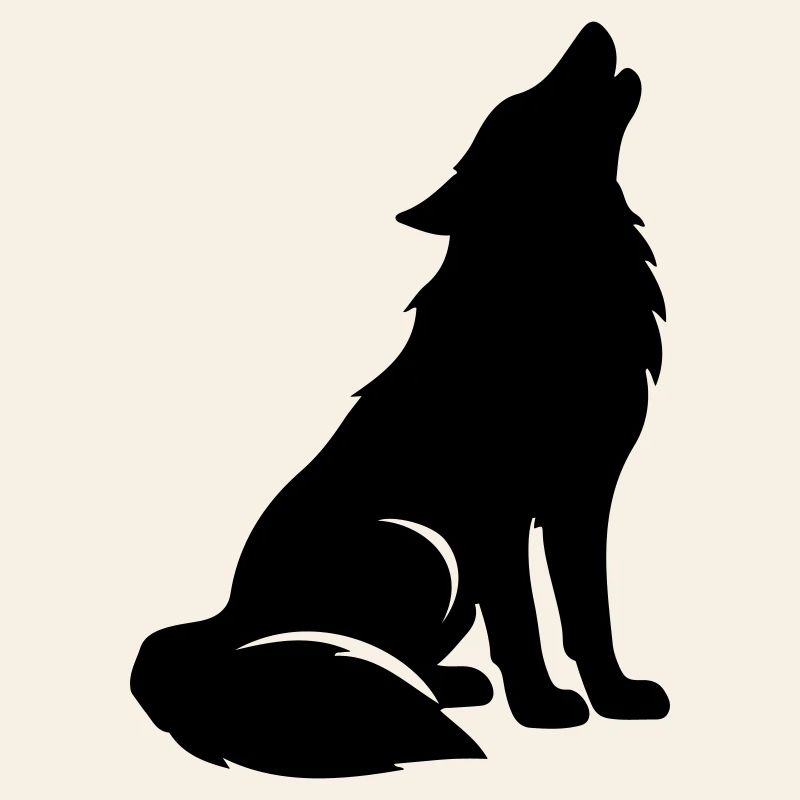 Silhouette de loup