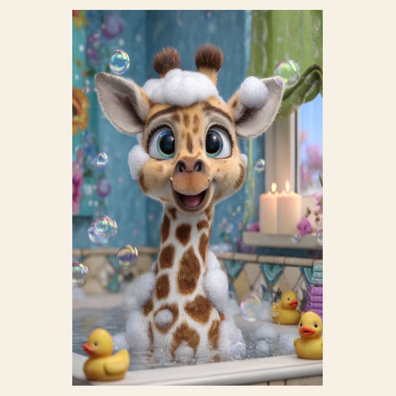 Bubble Bath Giraffe Charm