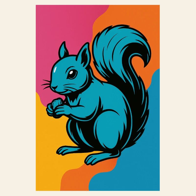 Buntes Eichhörnchen Pop Art