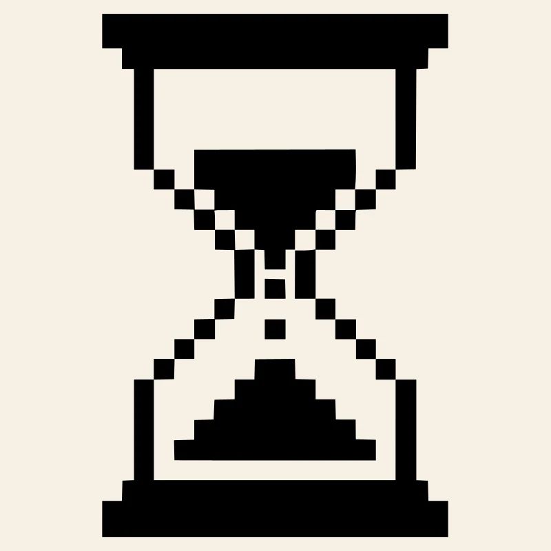 Pixel Hourglass Loading Icon