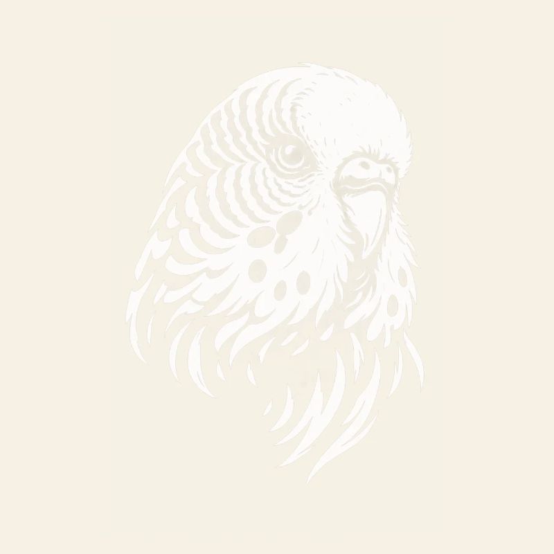 Budgie in minimalist vector style