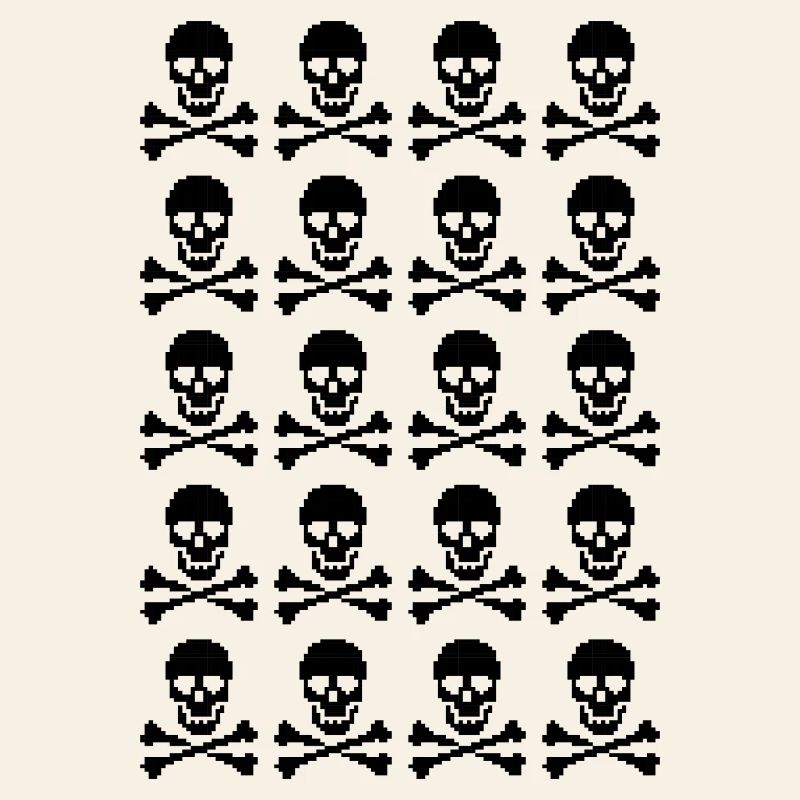 pixelated skulls pattern